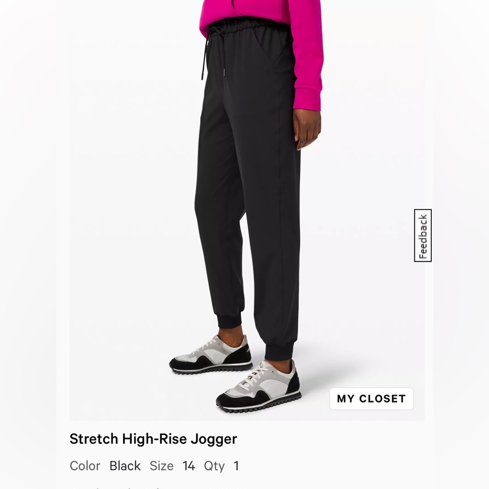 Lululemon stretch high rise jogger size 14 nwot